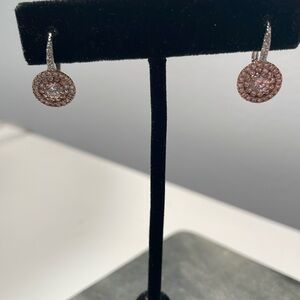 Elegant crystal  gold and Silver drop Earrings